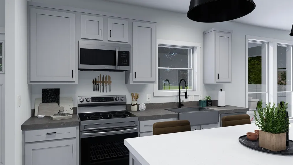 The BRYCE Kitchen. This Manufactured Mobile Home features 3 bedrooms and 2 baths.