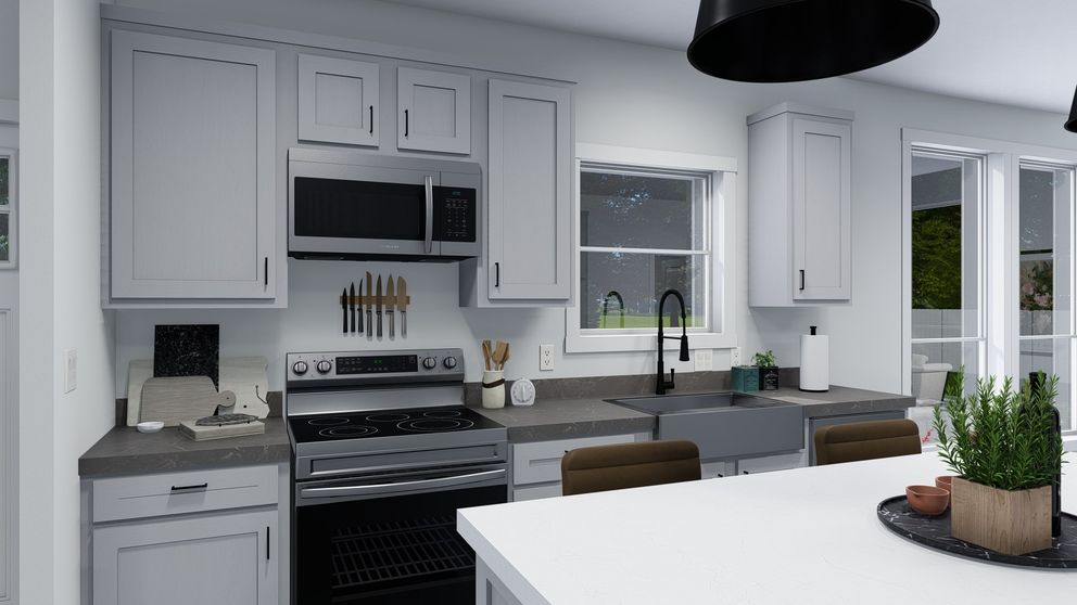 The BRYCE Kitchen. This Manufactured Mobile Home features 3 bedrooms and 2 baths.