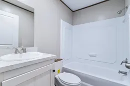 The SELECT 16723A Guest Bathroom. This Manufactured Mobile Home features 3 bedrooms and 2 baths.