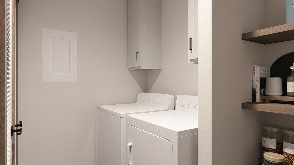 The ISABELLA Utility Room. This Manufactured Mobile Home features 3 bedrooms and 2 baths.