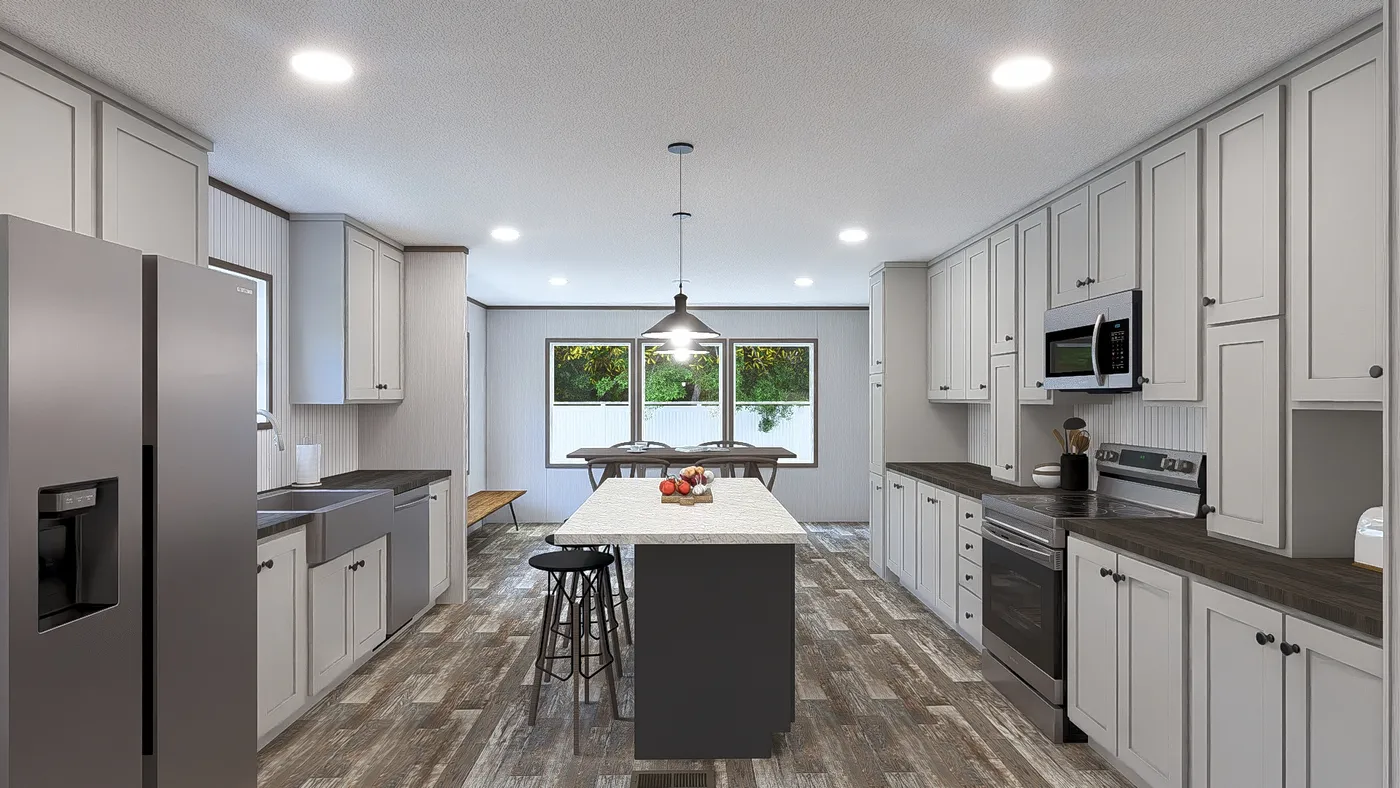 The ULTRA PRO JEWEL 3 BR 32X60 Kitchen. This Manufactured Mobile Home features 3 bedrooms and 2 baths.