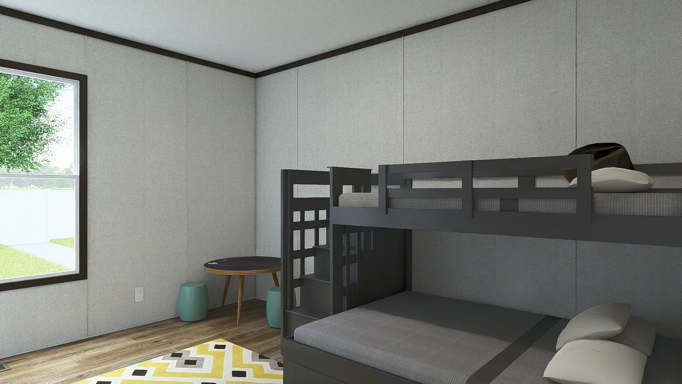 The GRAND Guest Bedroom. This Manufactured Mobile Home features 3 bedrooms and 2 baths.