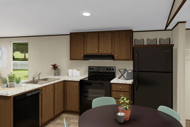 The DELIGHT Kitchen. This Manufactured Mobile Home features 2 bedrooms and 2 baths.
