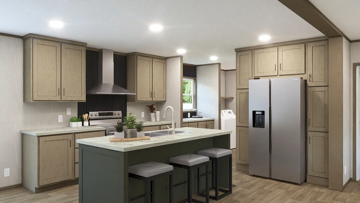 The MOROCCO Kitchen. This Manufactured Mobile Home features 4 bedrooms and 2 baths.