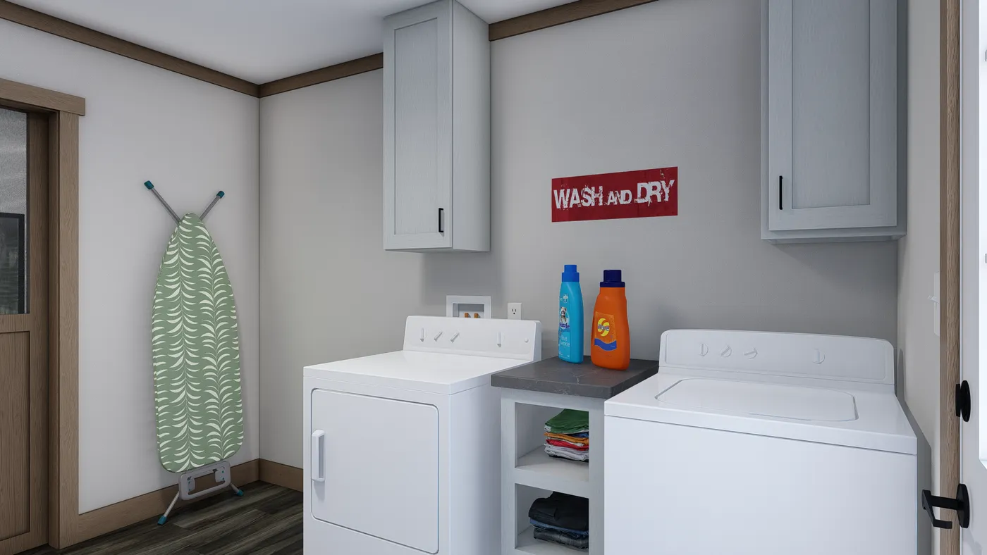 The EVERETT ELITE Utility Room. This Manufactured Mobile Home features 4 bedrooms and 3 baths.