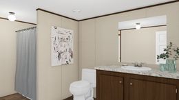 The MARVELOUS 3 Primary Bathroom. This Manufactured Mobile Home features 3 bedrooms and 2 baths.