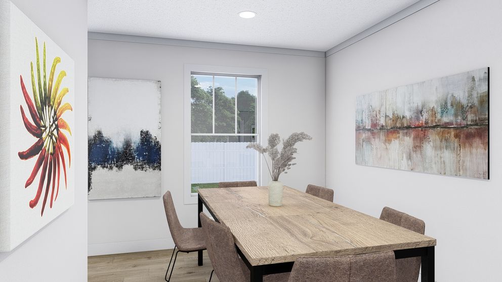 The HEY JUDE Dining Area. This Manufactured Mobile Home features 4 bedrooms and 2 baths.