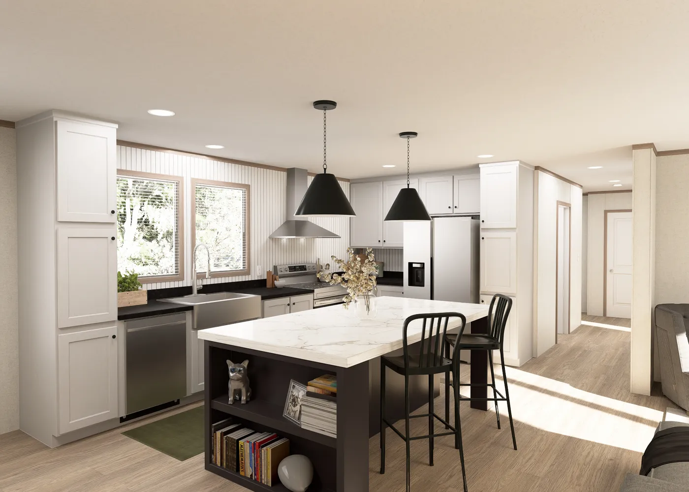 The THE RESERVE 60 Kitchen. This Manufactured Mobile Home features 3 bedrooms and 2 baths.