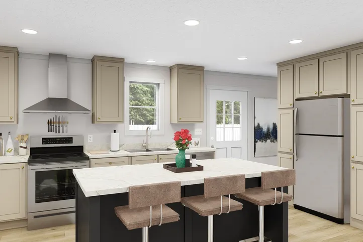 The HEY JUDE Kitchen. This Manufactured Mobile Home features 5 bedrooms and 2 baths.