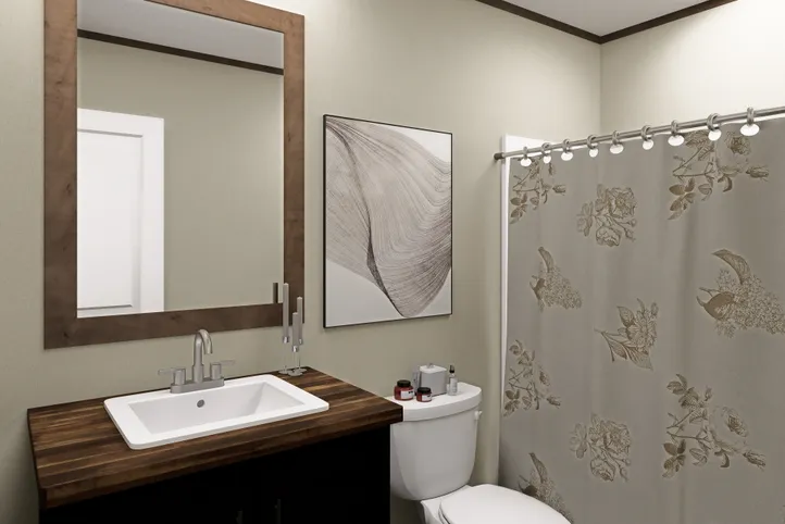 The FIJI Guest Bathroom. This Manufactured Mobile Home features 3 bedrooms and 2 baths.