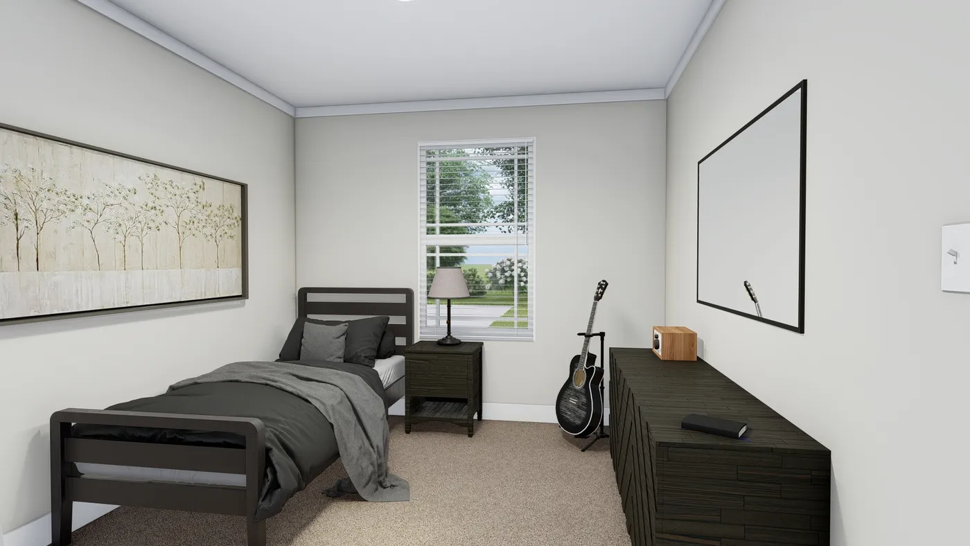 The SUNDANCE 48B Bedroom. This Manufactured Mobile Home features 3 bedrooms and 2 baths.