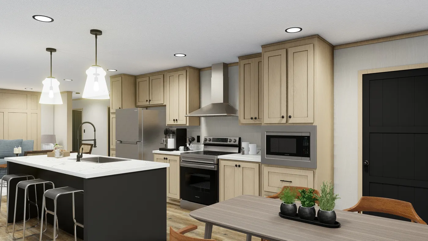 The RICHMOND Kitchen. This Manufactured Mobile Home features 3 bedrooms and 2 baths.