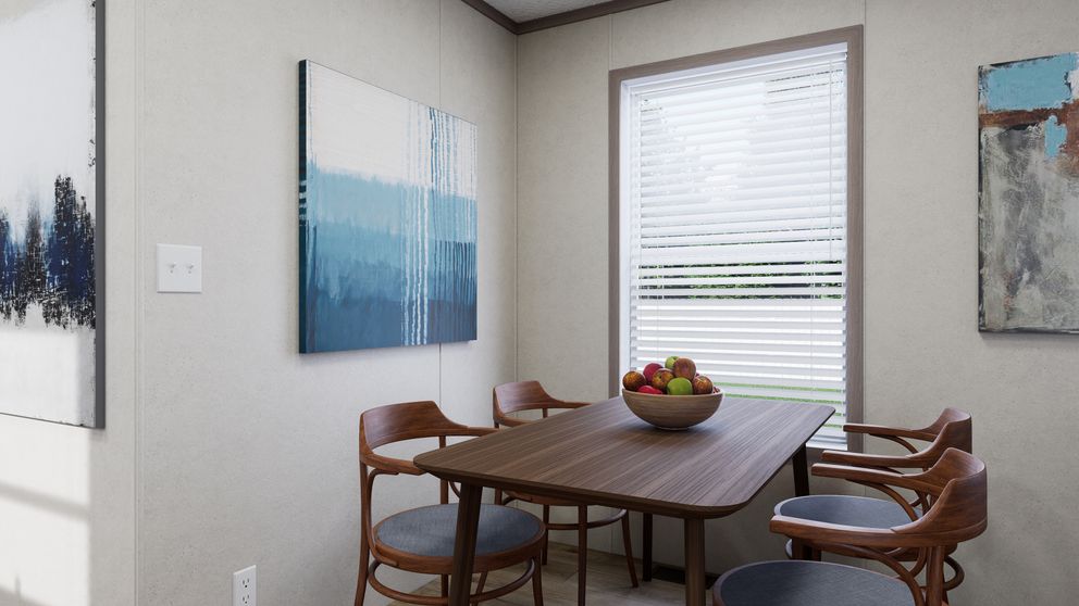 The 6614-CC02 CLEARPATH 66 Dining Room. This Manufactured Mobile Home features 3 bedrooms and 2 baths.