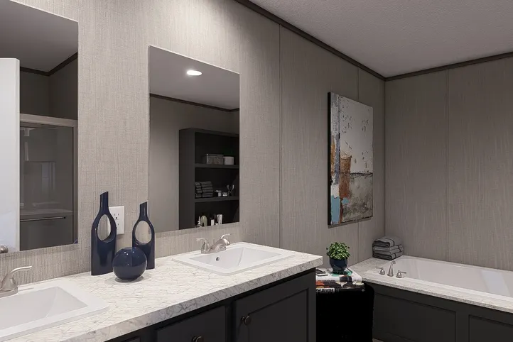 The ULTRA PRO 4 BR 28X68 Primary Bathroom. This Manufactured Mobile Home features 4 bedrooms and 2 baths.