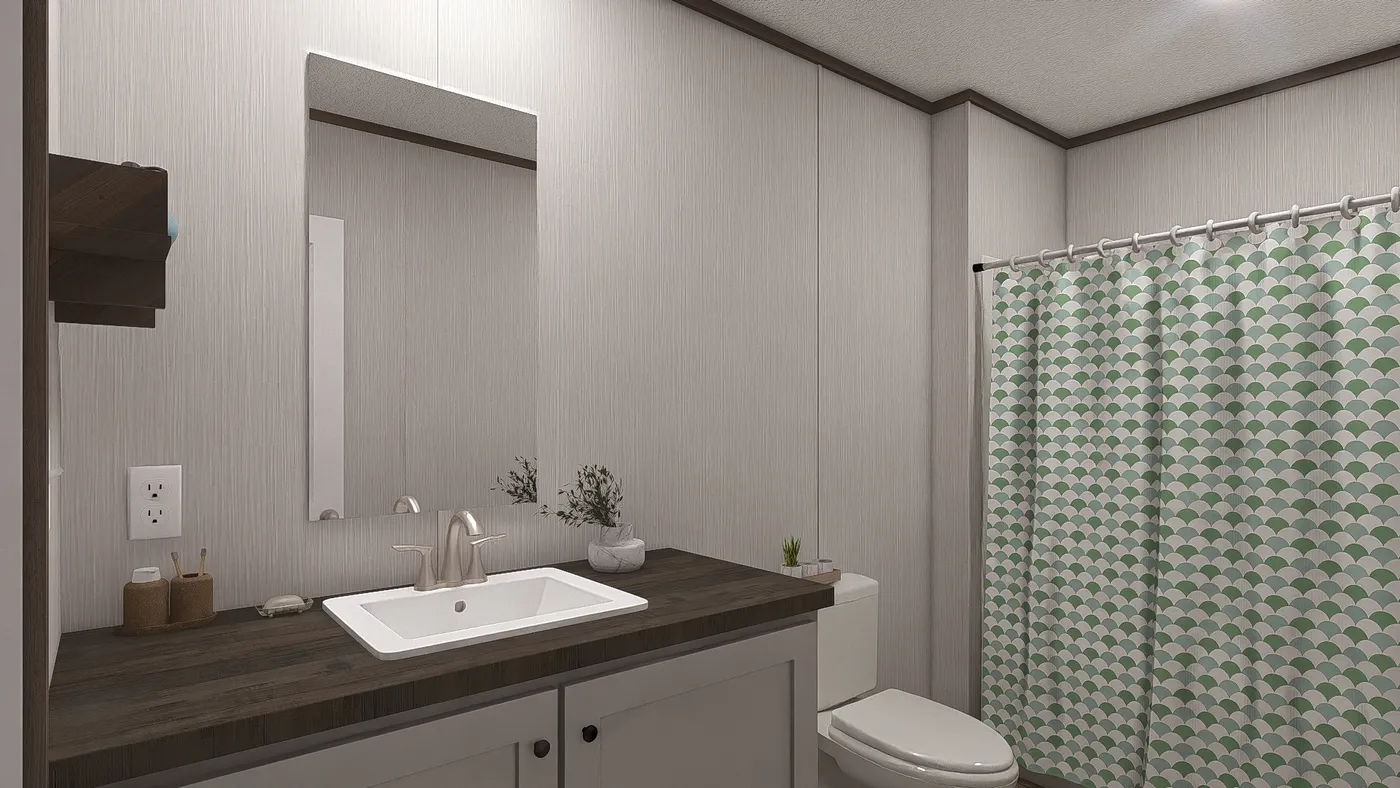 The ULTRA PRO JEWEL 3 BR 32X60 Guest Bathroom. This Manufactured Mobile Home features 3 bedrooms and 2 baths.