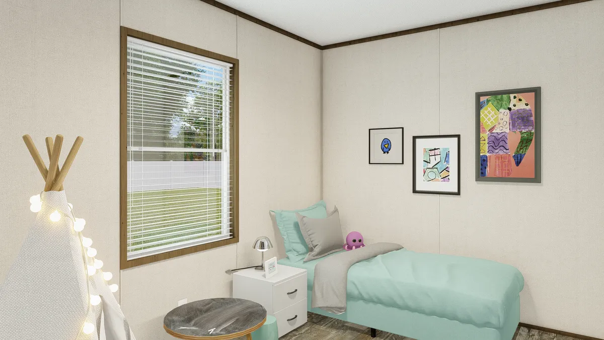 The GRAND LIVING 72A Exterior. This Manufactured Mobile Home features 3 bedrooms and 2 baths.