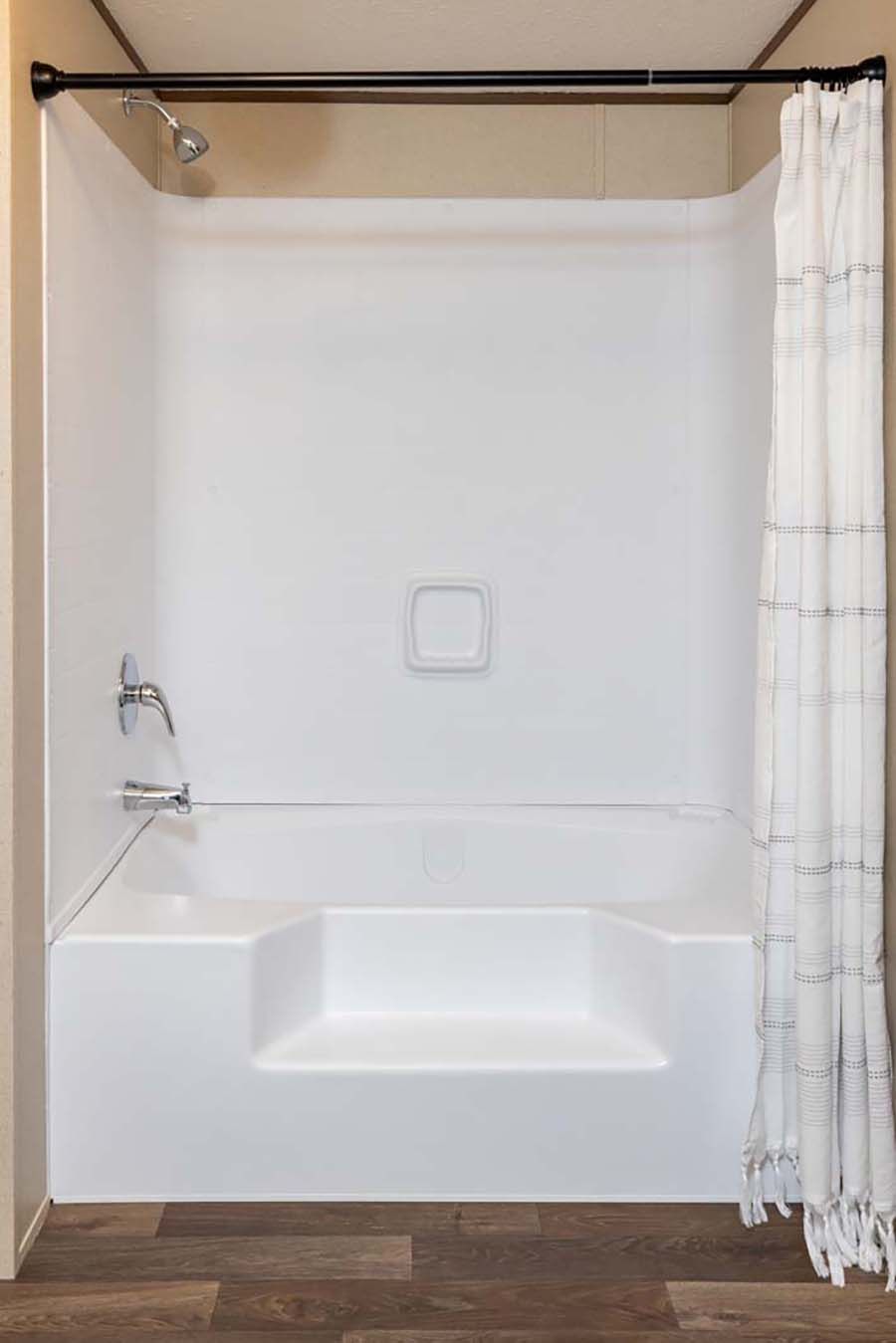 The PRIDE Primary Bathroom. This Manufactured Mobile Home features 4 bedrooms and 2 baths.