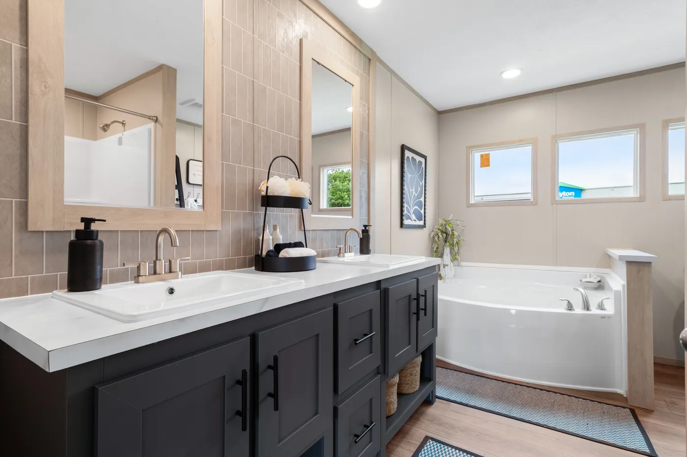 The FIJI Primary Bathroom. This Manufactured Mobile Home features 3 bedrooms and 2 baths.