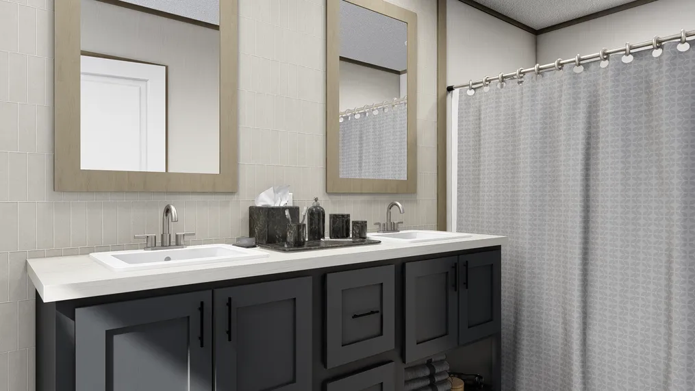 The ZION Primary Bathroom. This Manufactured Mobile Home features 3 bedrooms and 2 baths.