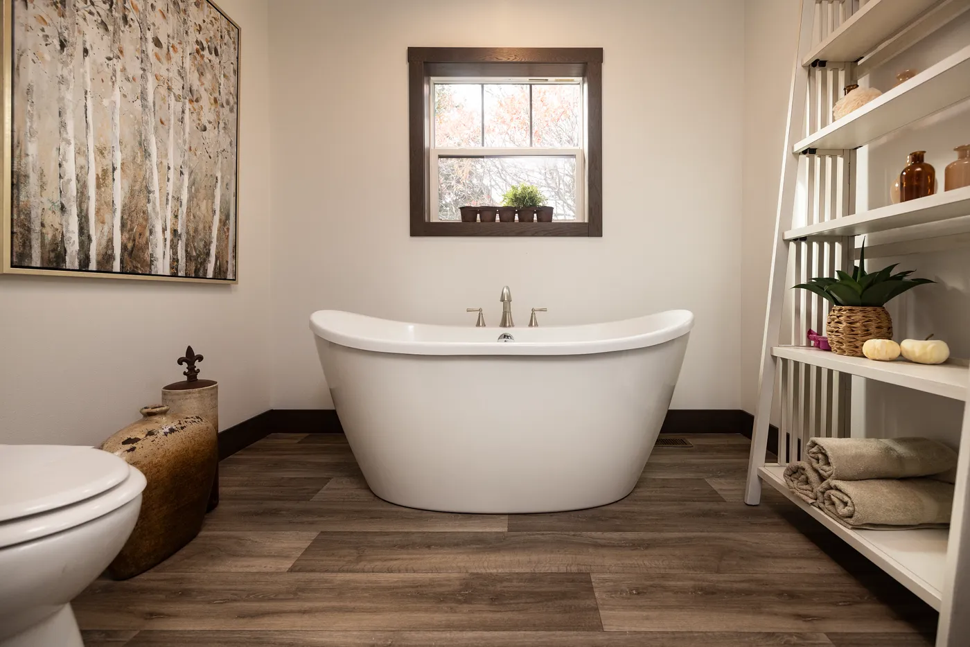 The LEGEND 78 Primary Bathroom. This Manufactured Mobile Home features 3 bedrooms and 2 baths.