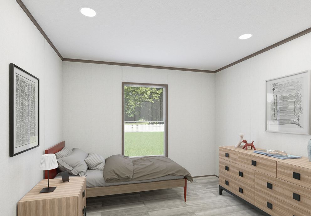The THE MOUNTAINEER 64 Bedroom. This Manufactured Mobile Home features 3 bedrooms and 2 baths.