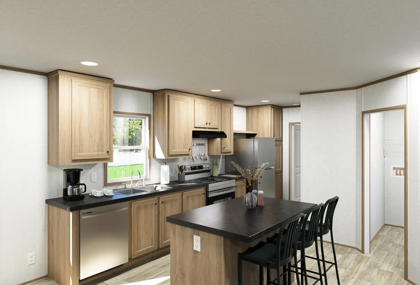 The ATLAS Kitchen. This Manufactured Mobile Home features 2 bedrooms and 2 baths.