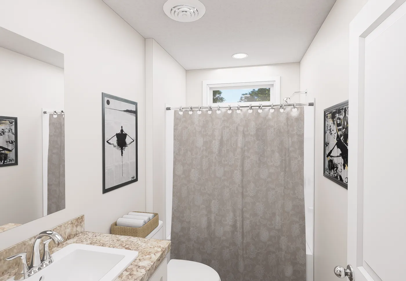The 5031 IMAGINE Guest Bathroom. This Manufactured Mobile Home features 3 bedrooms and 2 baths.