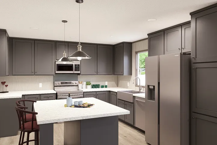 The ULTRA PRO 4 BR 28X68 Kitchen. This Manufactured Mobile Home features 4 bedrooms and 2 baths.