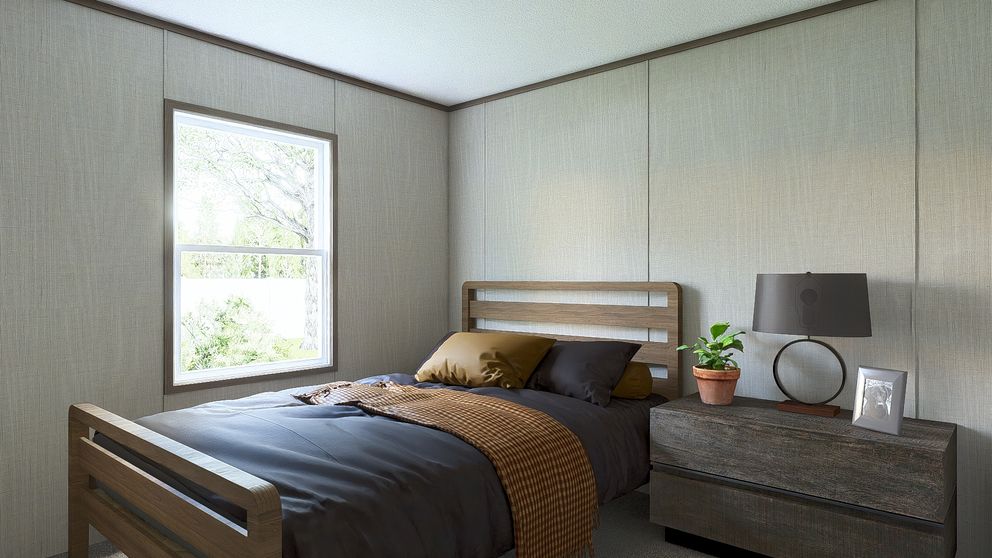 The LEGEND 28X48 Bedroom. This Manufactured Mobile Home features 3 bedrooms and 2 baths.
