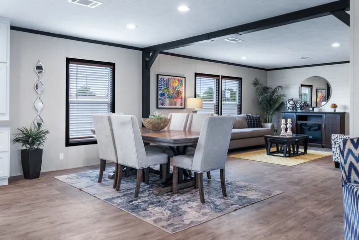 The HERCULES Dining Area. This Manufactured Mobile Home features 4 bedrooms and 2 baths.