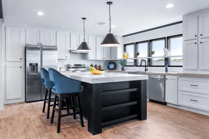 The HERCULES Kitchen. This Manufactured Mobile Home features 4 bedrooms and 2 baths.