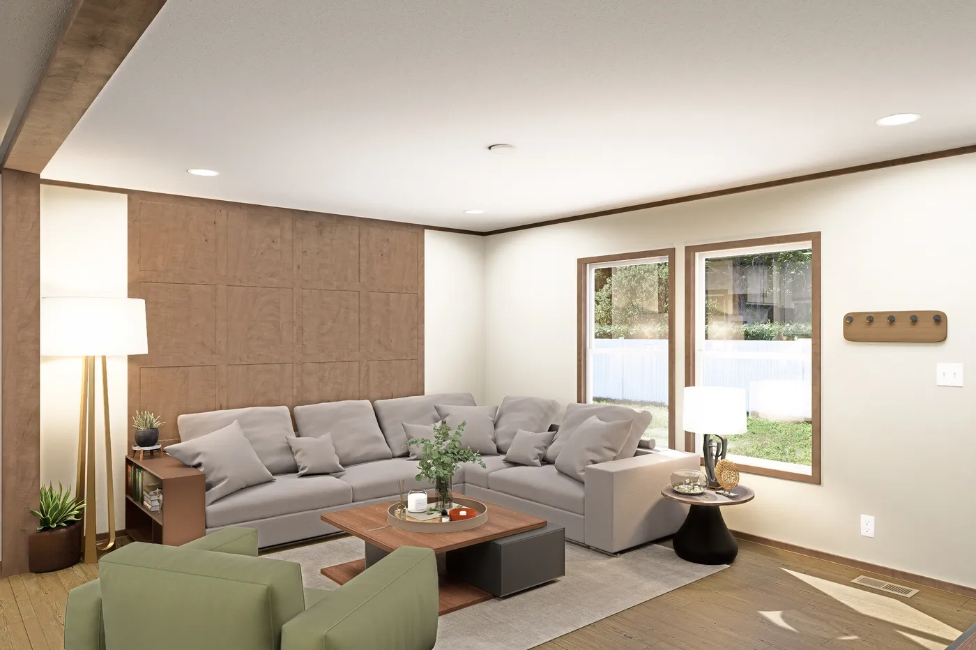 The EXPEDITION Living Room. This Manufactured Mobile Home features 4 bedrooms and 2 baths.
