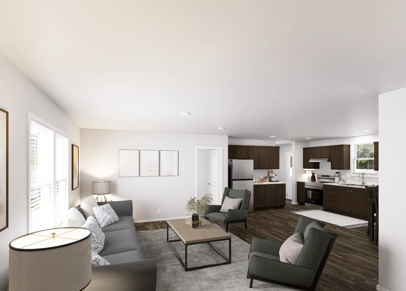 The SLE 481F Foyer. This Manufactured Mobile Home features 3 bedrooms and 2 baths.