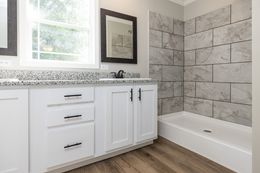 The HAWTHORNE Master Bathroom. This Manufactured Mobile Home features 3 bedrooms and 2 baths.