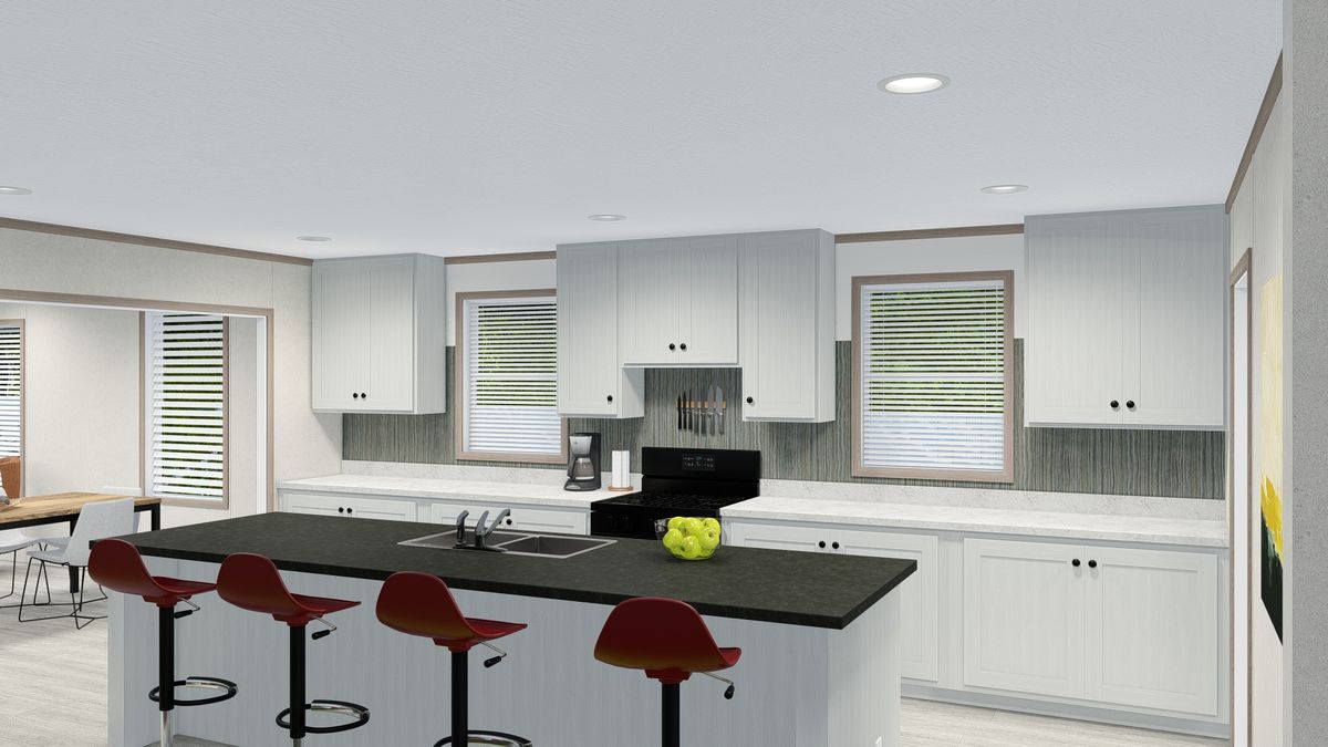 The 7228-5789 THE PULSE Kitchen. This Manufactured Mobile Home features 3 bedrooms and 2 baths.