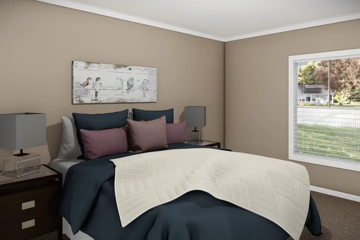The THE BRYANT Guest Bedroom. This Manufactured Mobile Home features 4 bedrooms and 2 baths.