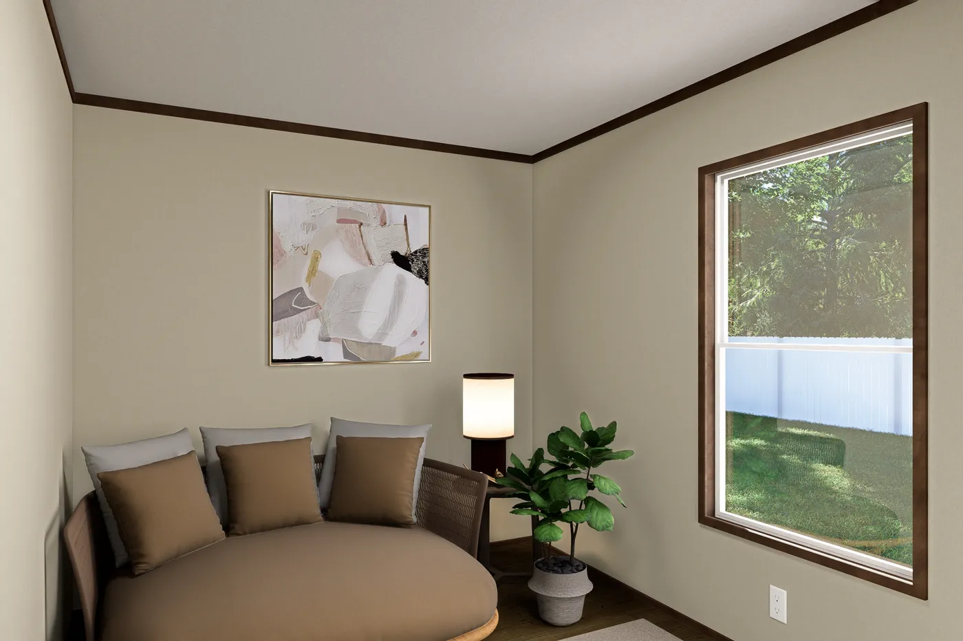 The POLO Guest Bedroom. This Manufactured Mobile Home features 2 bedrooms and 1 bath.