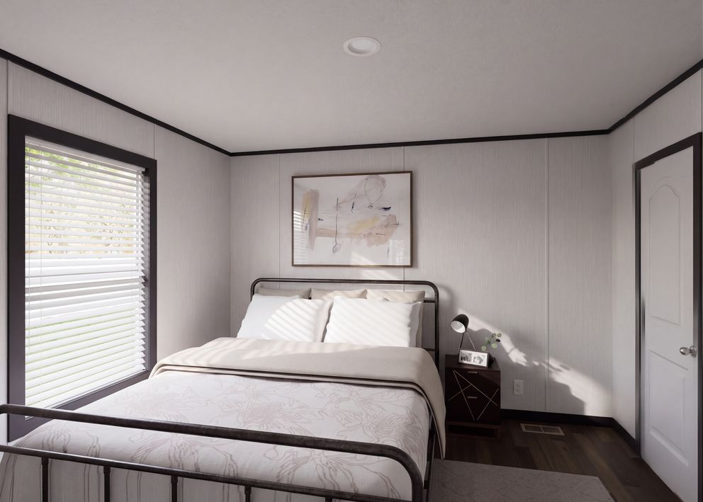 The THE FUSION 32H Bedroom. This Manufactured Mobile Home features 5 bedrooms and 3 baths.