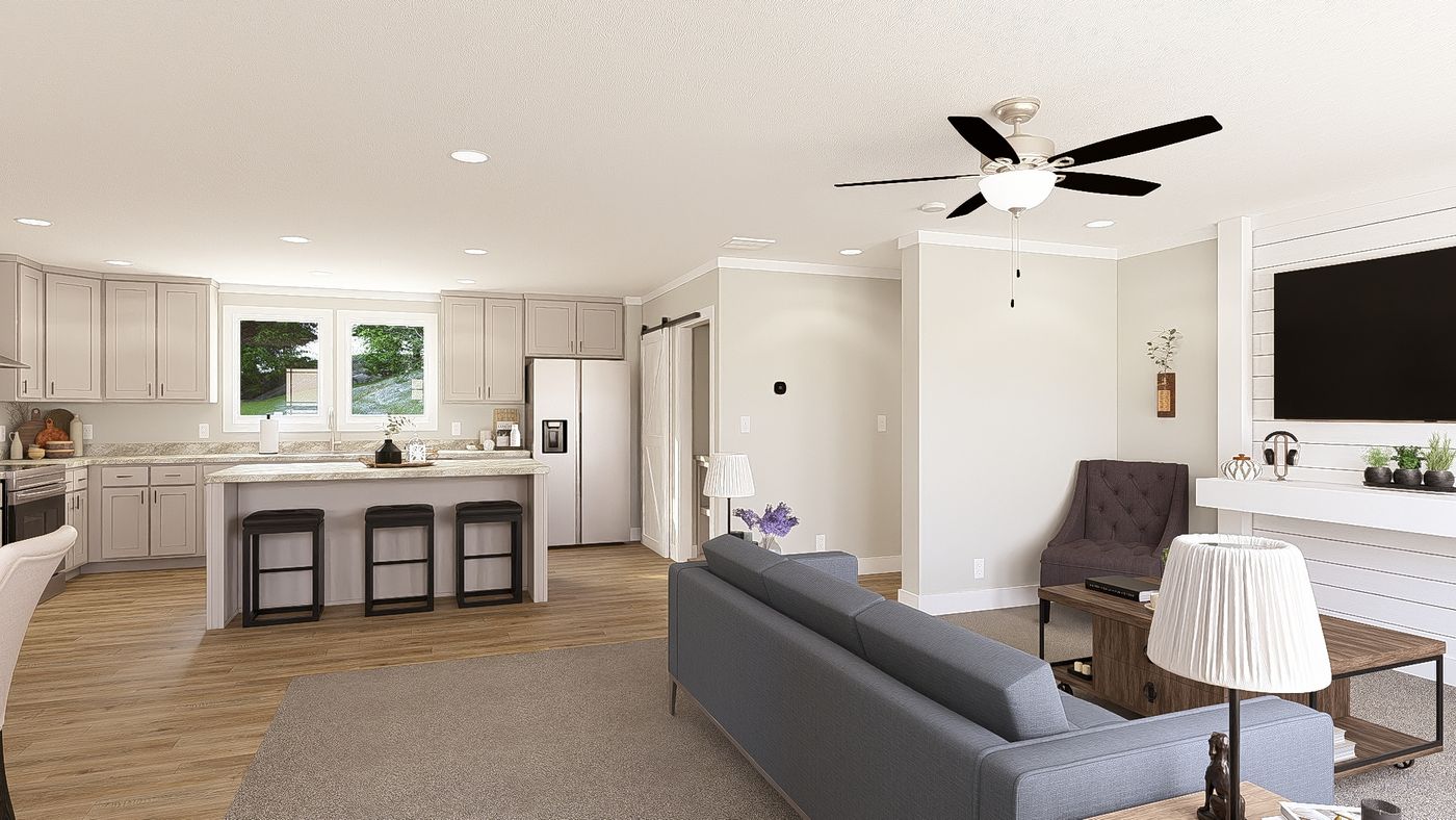 The THE BREEZE 64 Foyer. This Manufactured Mobile Home features 4 bedrooms and 2 baths.