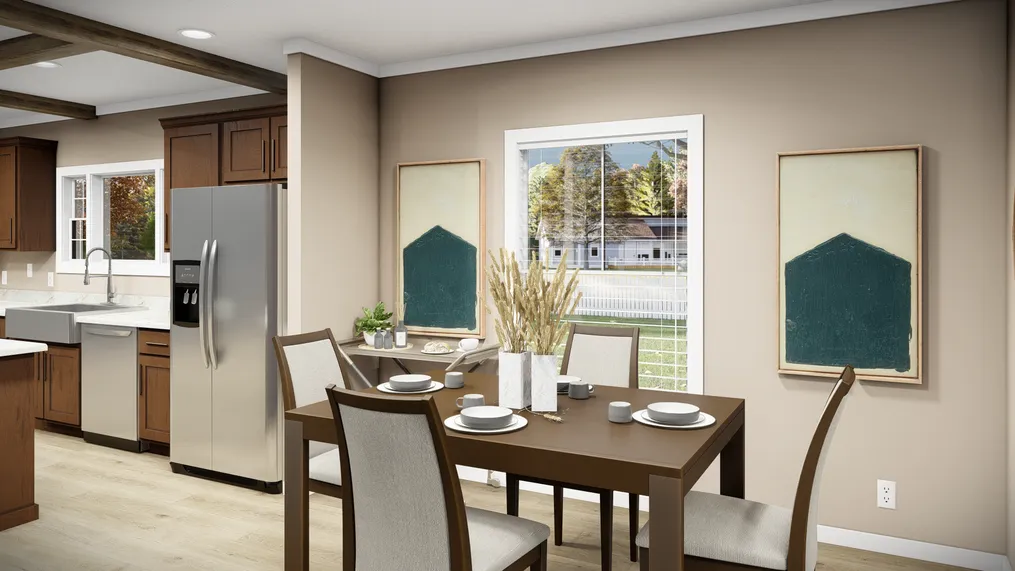 The THE BRYANT Dining Room. This Manufactured Mobile Home features 4 bedrooms and 2 baths.