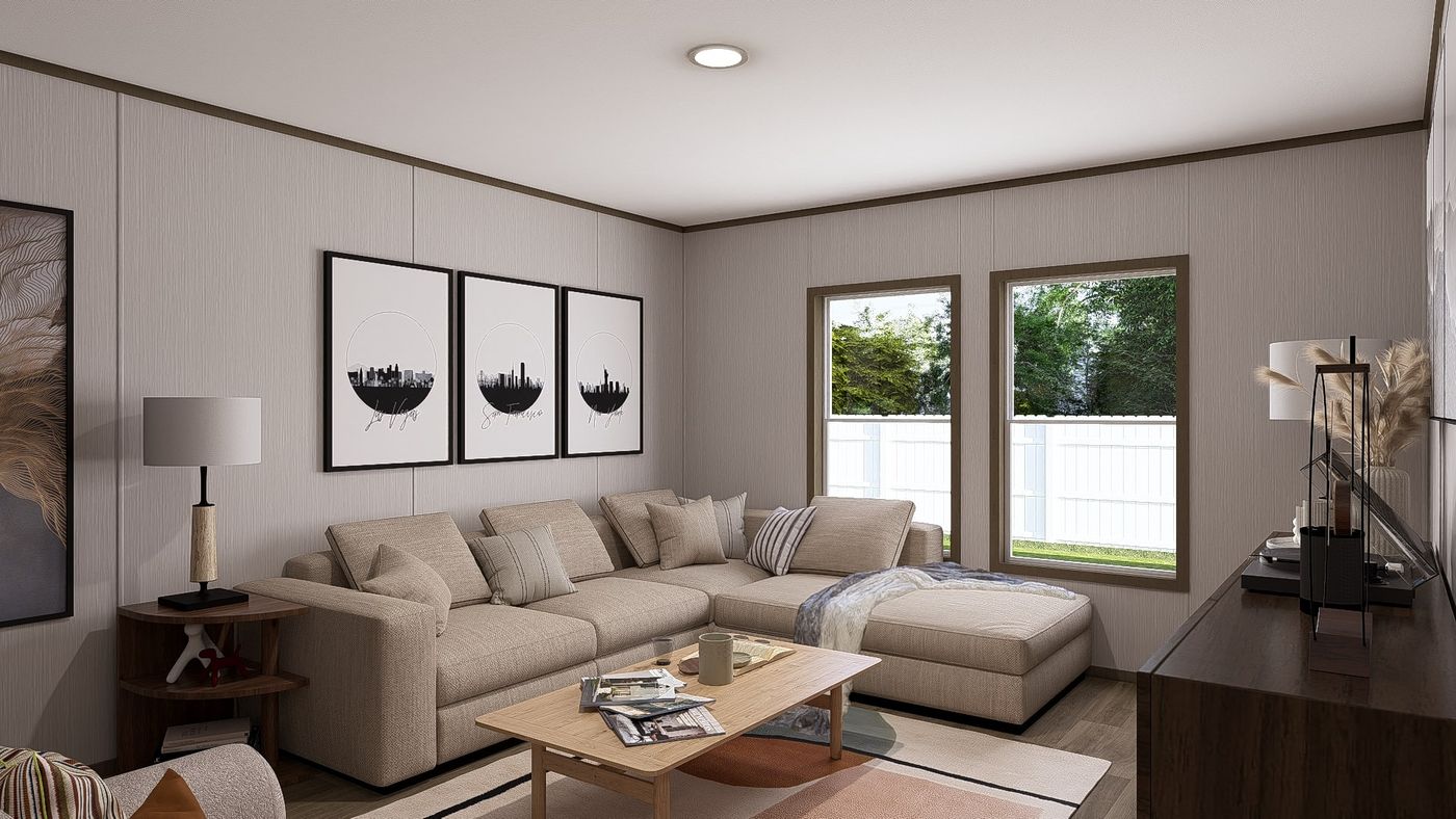 The CROCKETT Den. This Manufactured Mobile Home features 3 bedrooms and 2 baths.