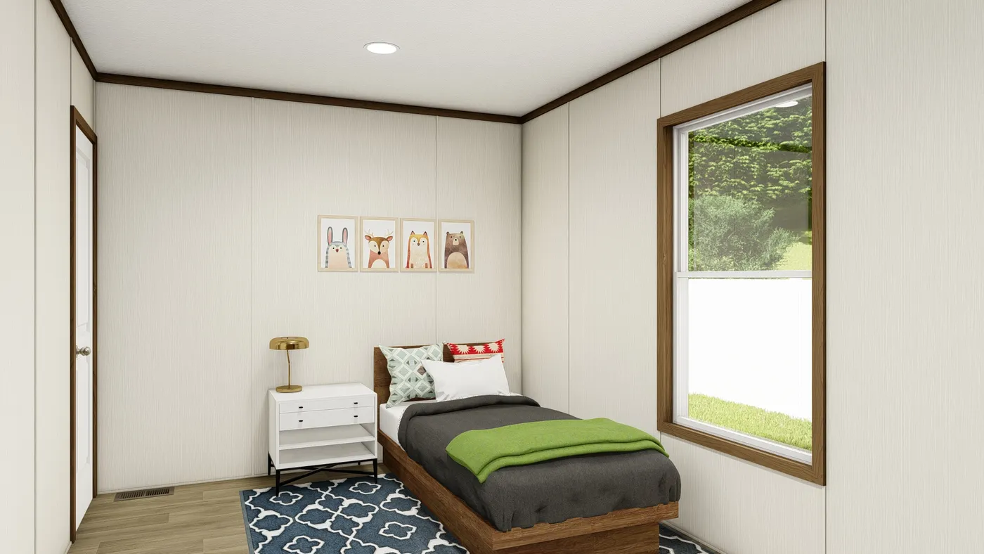 The DESIRE Bedroom. This Manufactured Mobile Home features 3 bedrooms and 2 baths.