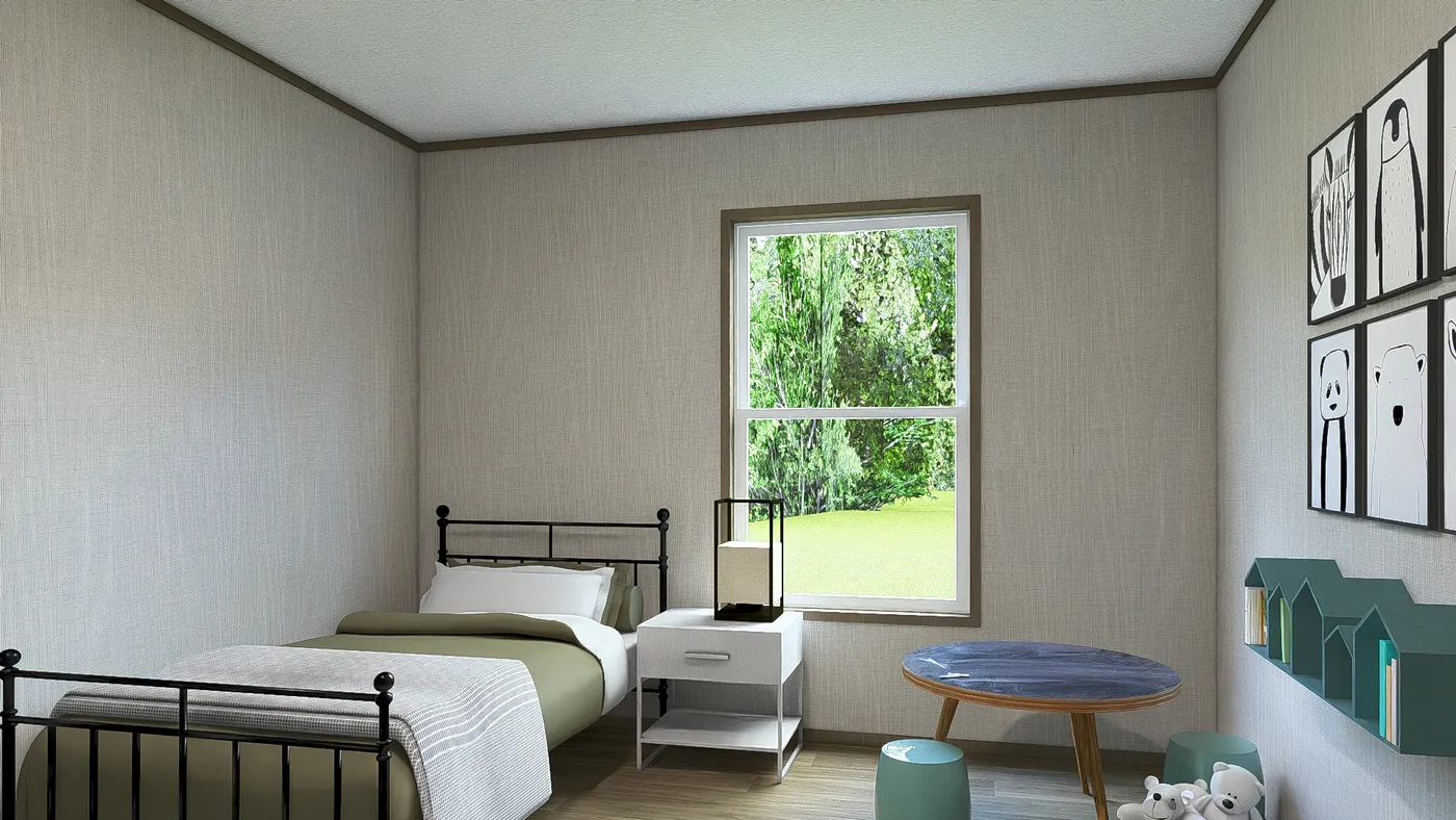 The MOROCCO Guest Bedroom. This Manufactured Mobile Home features 4 bedrooms and 2 baths.