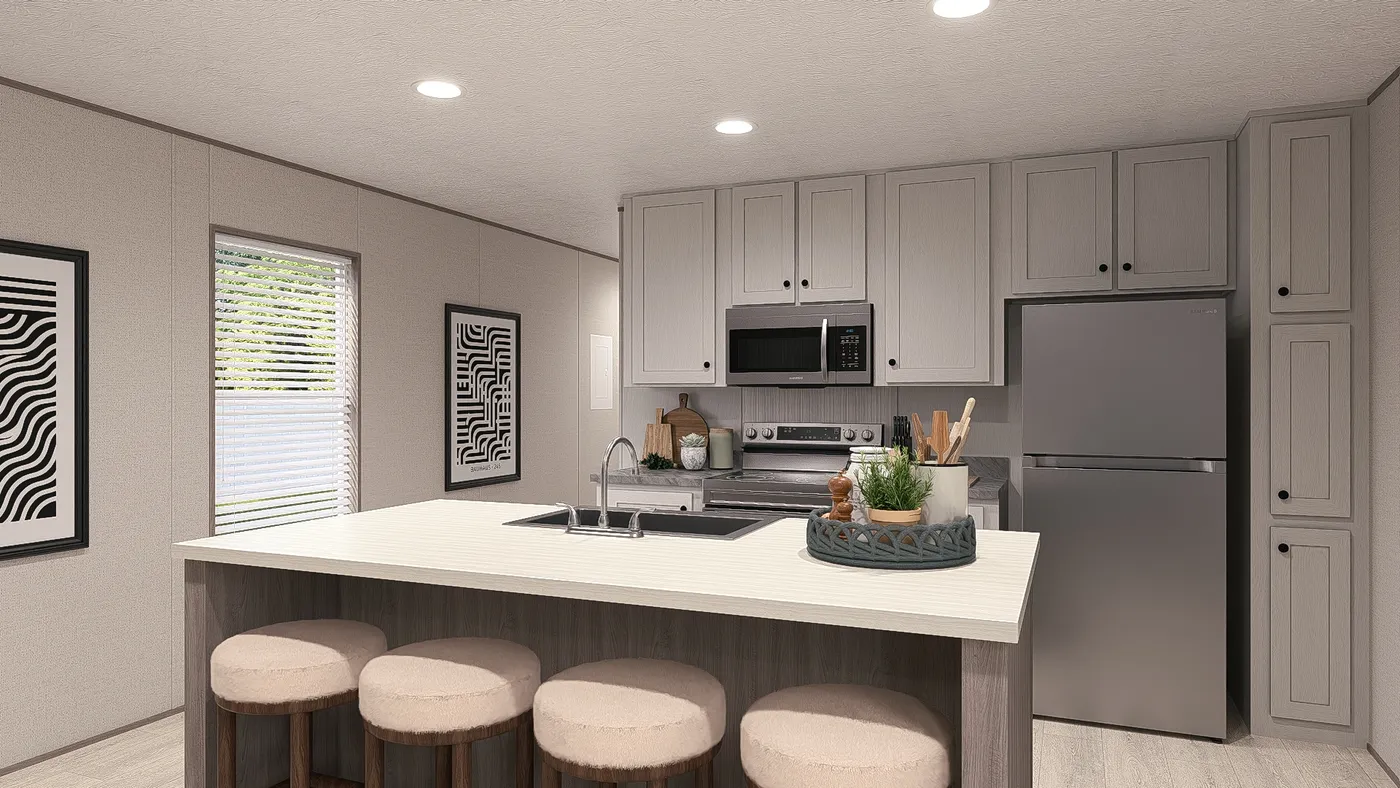 The MAYNARDVILLE CLASSIC 66 Kitchen. This Manufactured Mobile Home features 3 bedrooms and 2 baths.