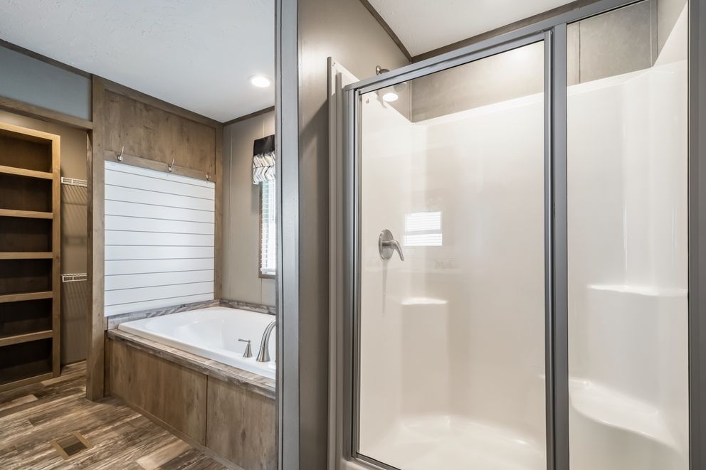 The PEYTON Exterior. This Manufactured Mobile Home features 3 bedrooms and 2 baths.