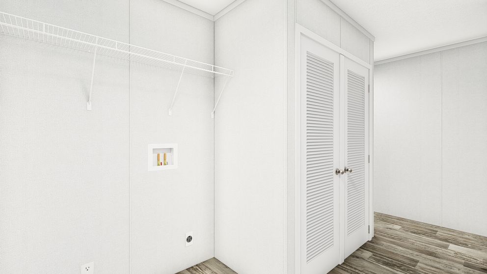 The PERIDOT 56 Utility Room. This Manufactured Mobile Home features 2 bedrooms and 2 baths.
