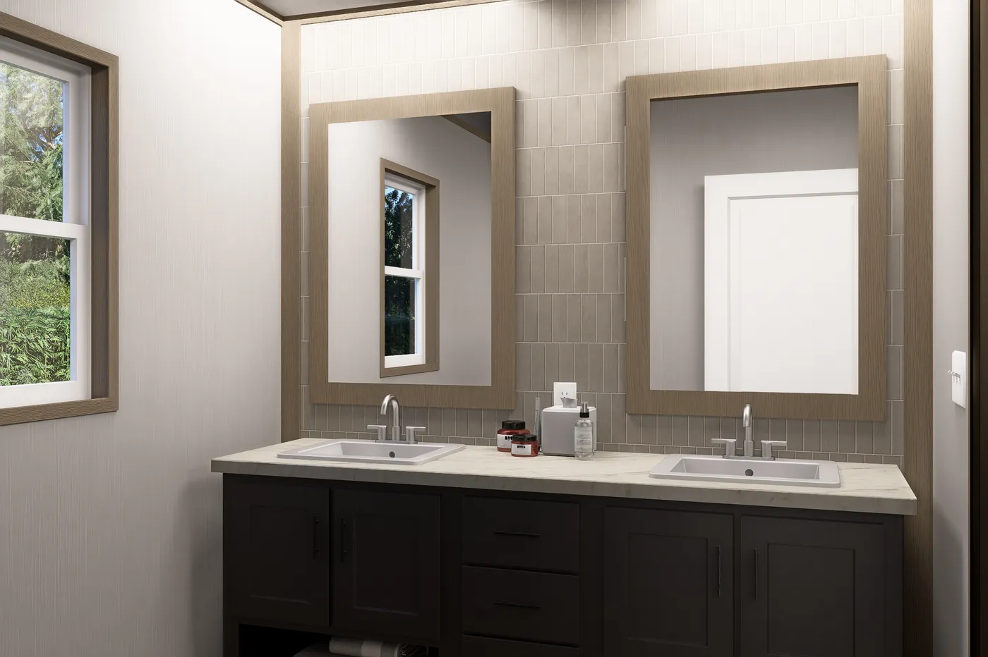 Tranquility Package. The MARINER Exterior. This Manufactured Mobile Home features 3 bedrooms and 2 baths.