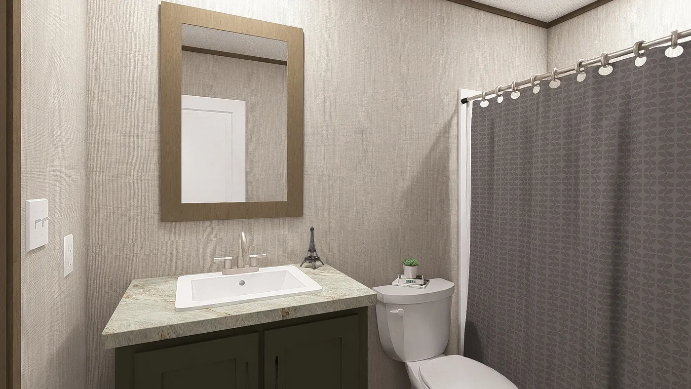 The MOROCCO Guest Bathroom. This Manufactured Mobile Home features 4 bedrooms and 2 baths.