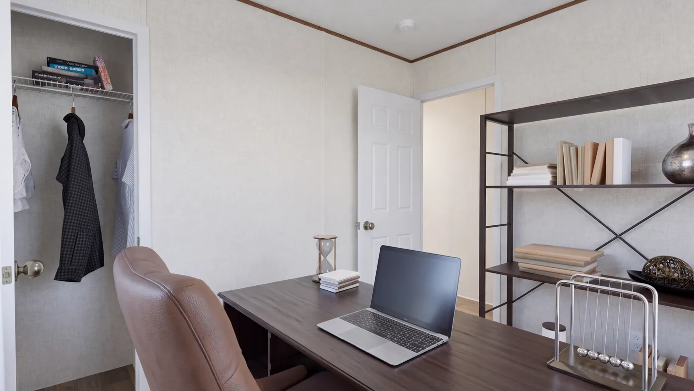The CYPRESS Guest Bedroom. This Manufactured Mobile Home features 4 bedrooms and 2 baths.