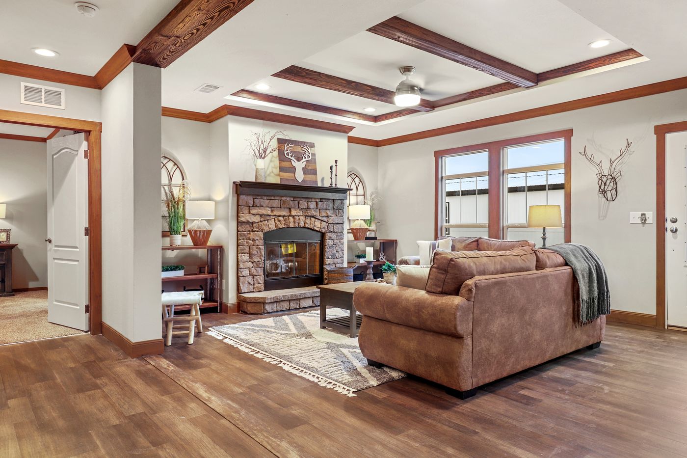 The THE DURANGO Living Room. This Manufactured Mobile Home features 3 bedrooms and 2 baths.